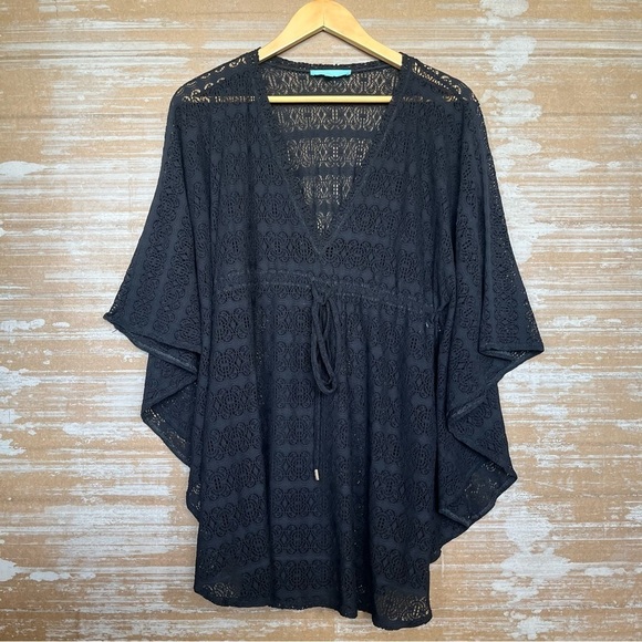 Melissa Obadash Ashley Swim Coverup Black Lace Pool Beachy Womens S - Picture 1 of 5